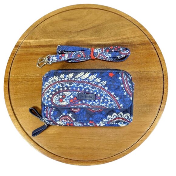 Vera Bradley Patriotic All-In-One RFID Comfy Secure Mini Crossbody Purse/Wallet - Picture 1 of 5